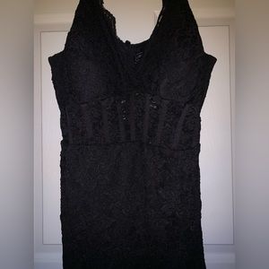 long black sparkly black dress